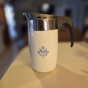 Vtg Corningware Cornflower Blue Carafe, Coffee Pot, Pitcher 6cup